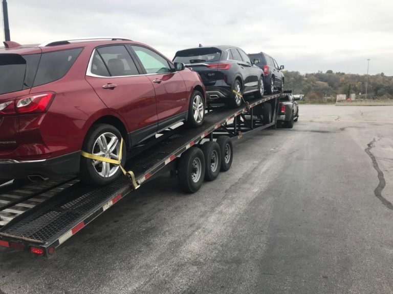 2019 Infiniti being transported