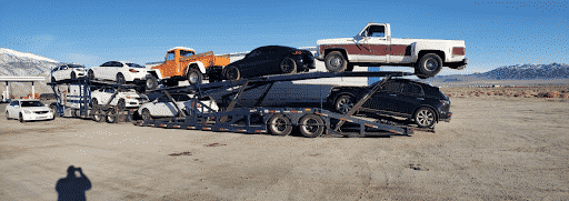 multiple vehicle open trailer transport