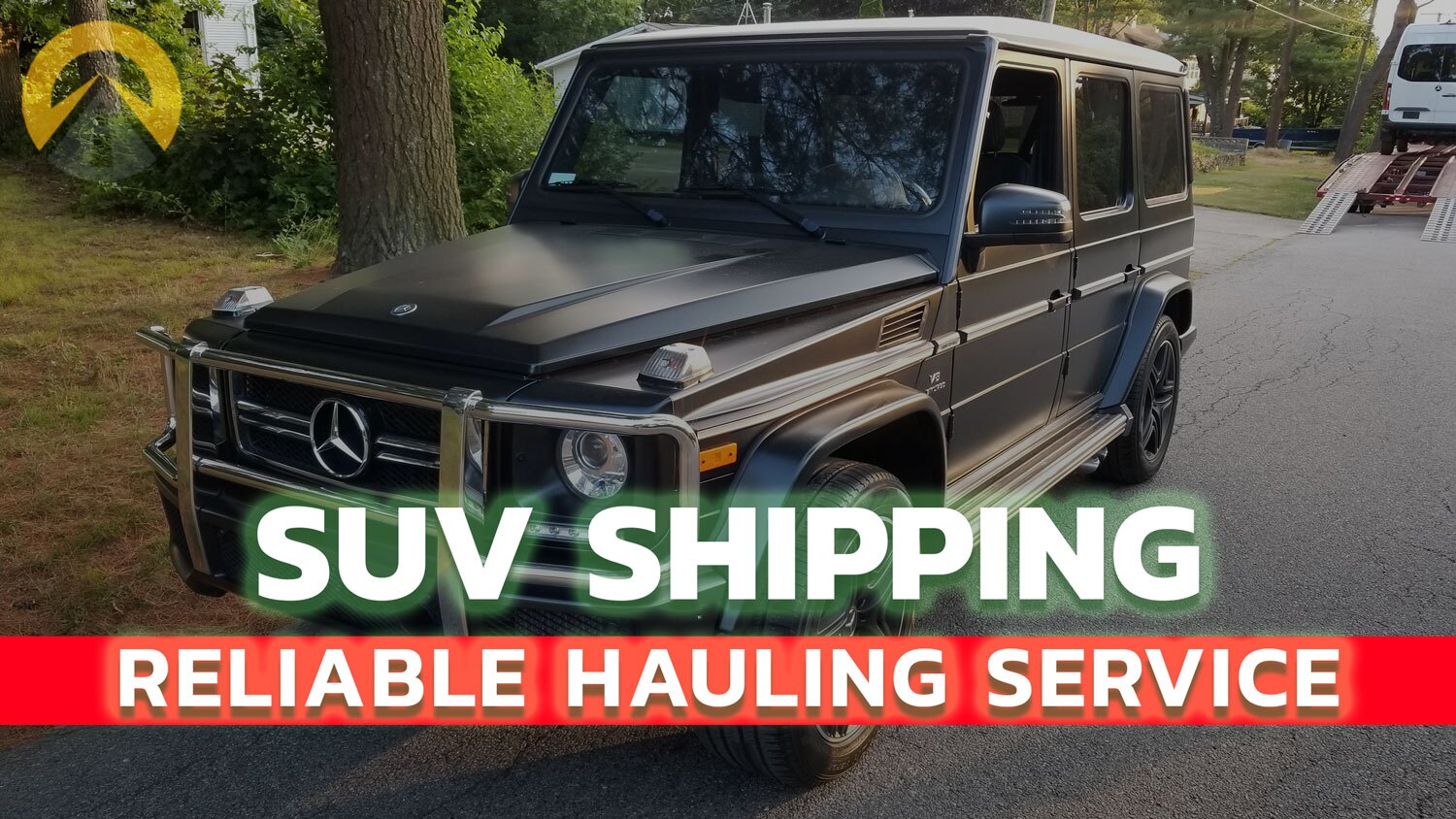 Reliable SUV Shipping Company, hauling a 2025 Mercedes Benz SUV black color