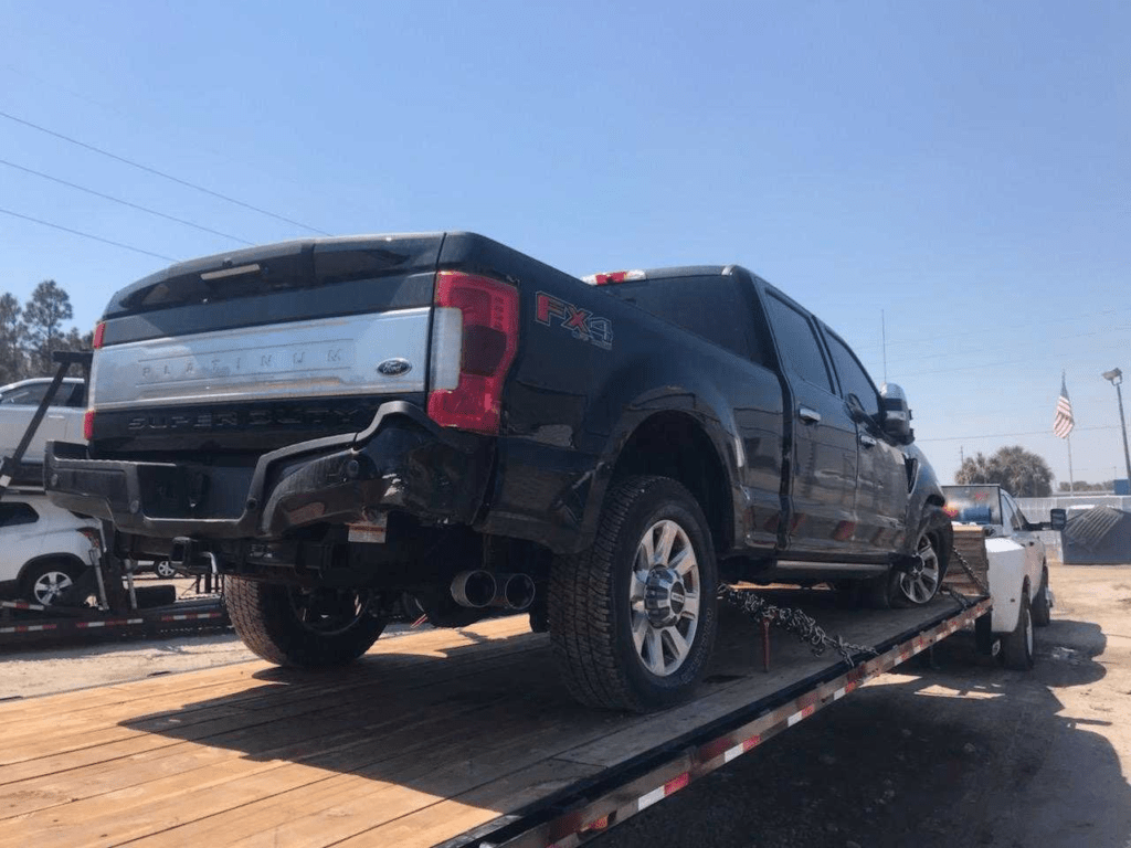 ford truck on flatbed