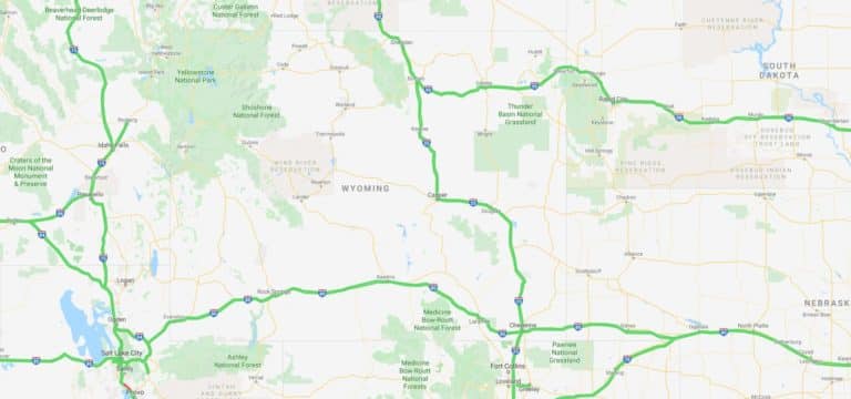 Map of Wyoming