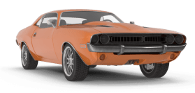 orange classic car logo