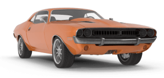 orange classic car logo