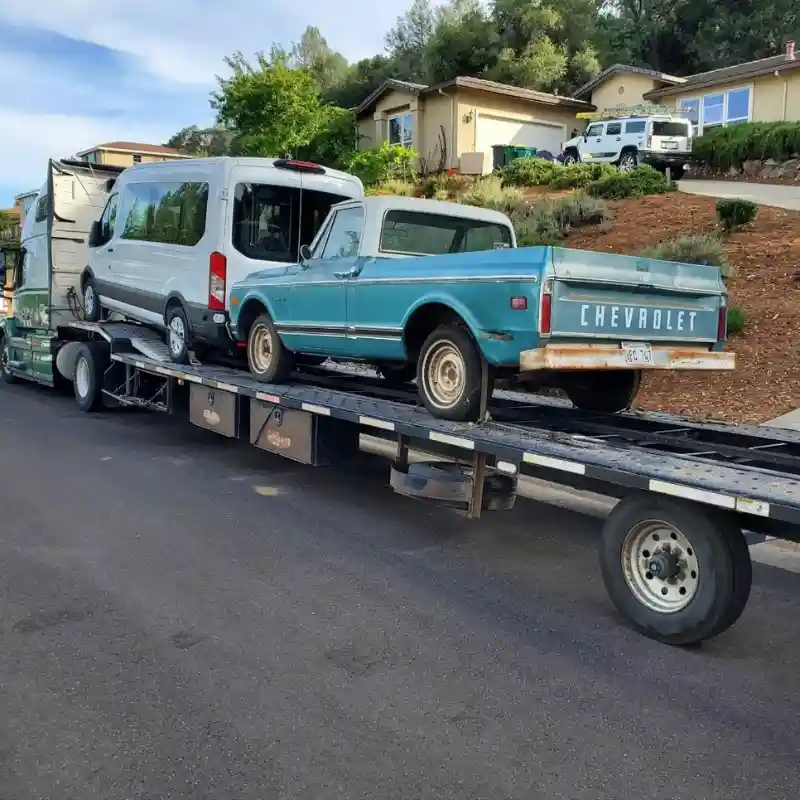 transporting a chevrolet pickup truck