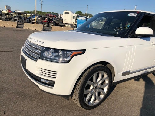 white land rover