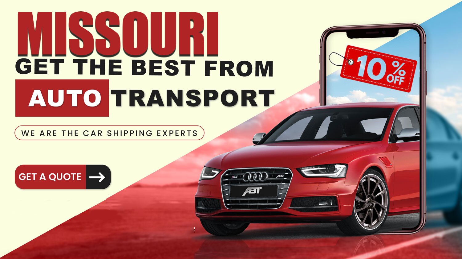 Missouri Auto Transport 10% off now