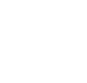 Round black and white logo featuring a road leading upward into a half-moon shape.