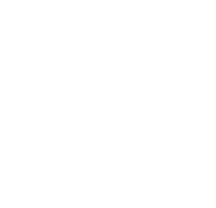 Round black and white logo featuring a road leading upward into a half-moon shape.