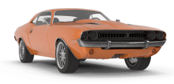 orange classic car logo