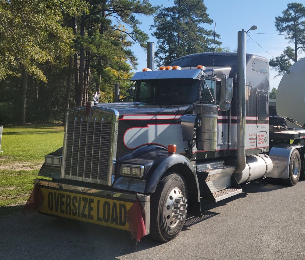Roadworthy semi truck prepared for commercial driveaway coordination