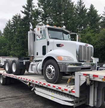 Hauling a semi truck