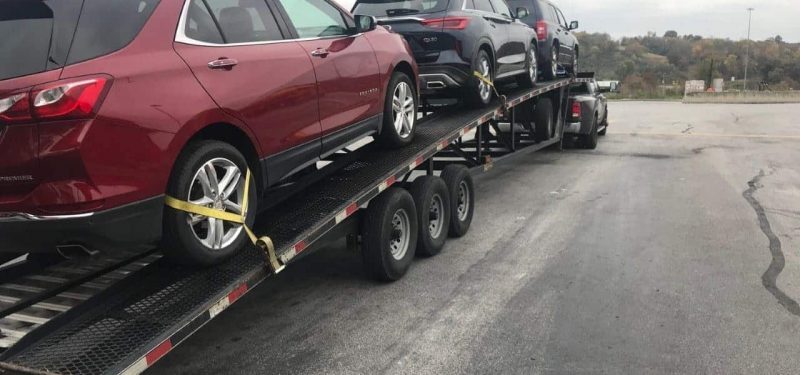 2019 Infiniti being transported