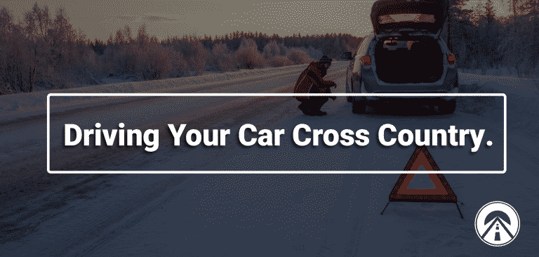 self driving cross country graphic for auto transport