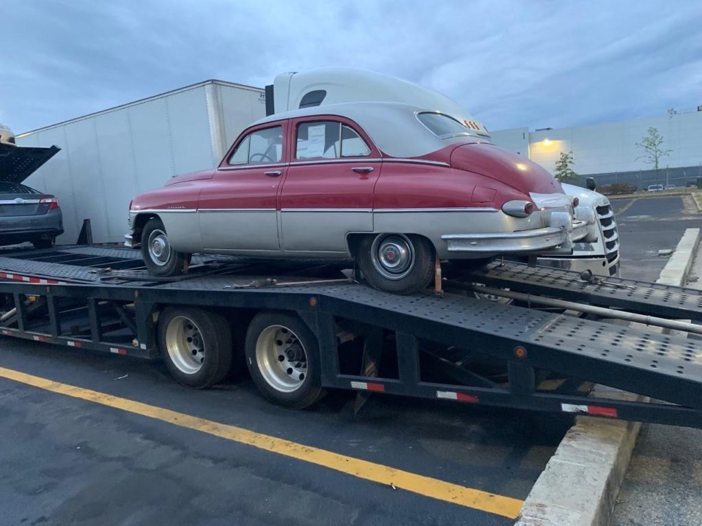 1950 Packard Fastback being shipped
