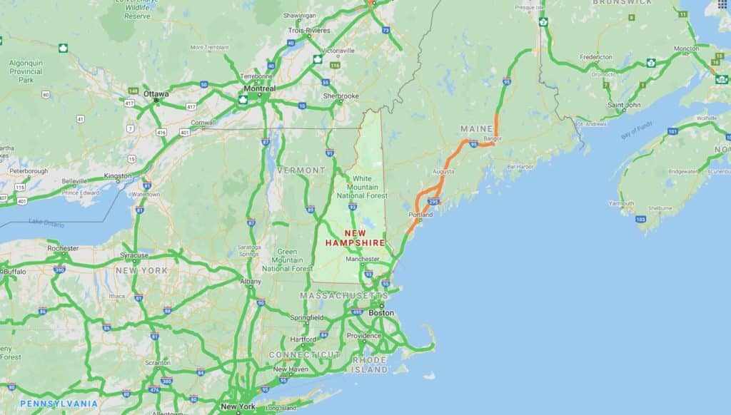 new hampshire map