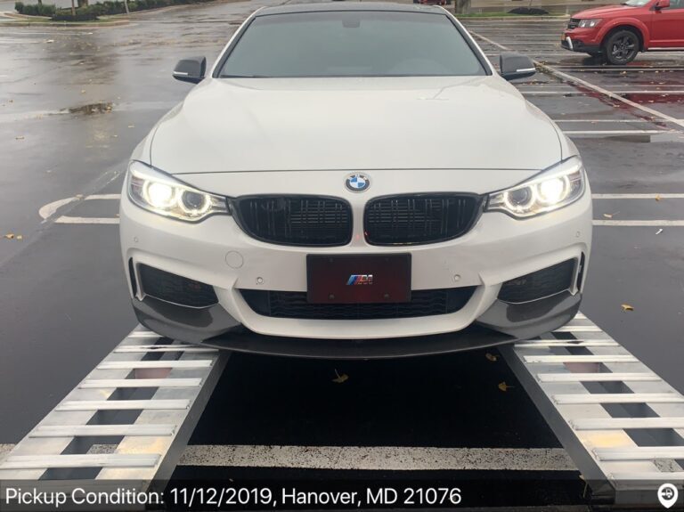 white bmw front view