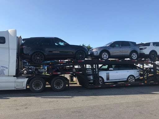 shipping cars in bulk on a transport trailer