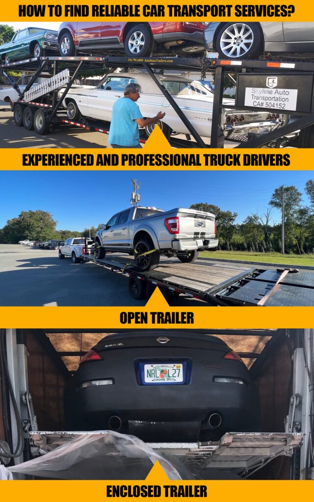 Reliable car transport service using professional drivers, open and enclosed transport