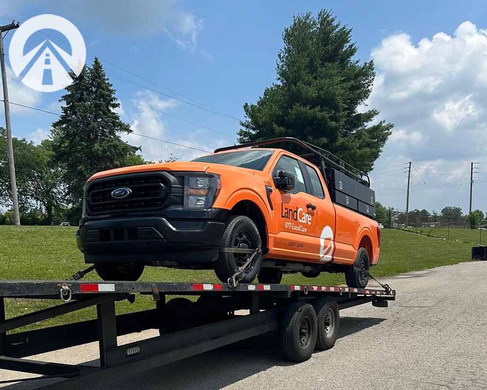Trusted 2019 Orange F-150 truck shipping from service from NC to New York