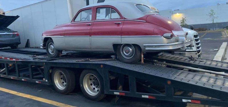 1950 Packard Fastback being shipped