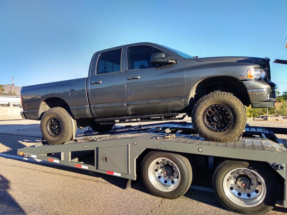 dodge ram 2500 on trailer