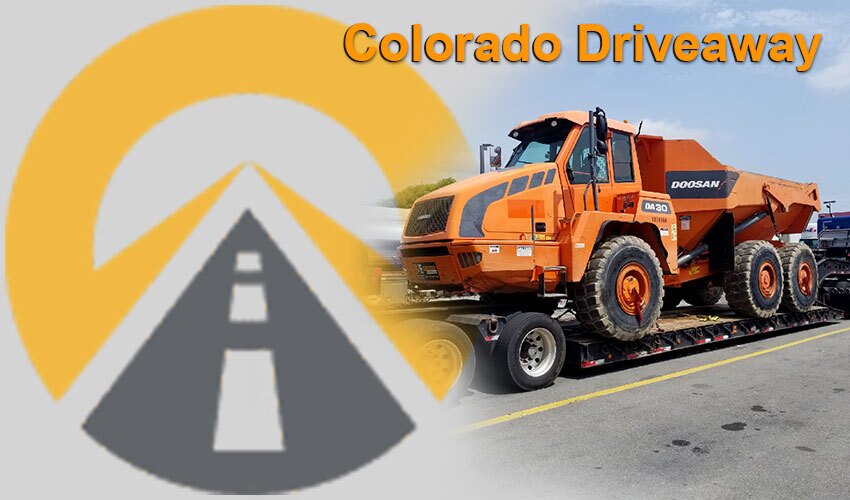 Colorado Driveway, moving a construction truck in California
