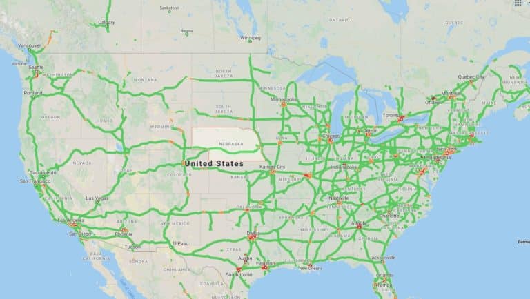 Nebraska traffic map