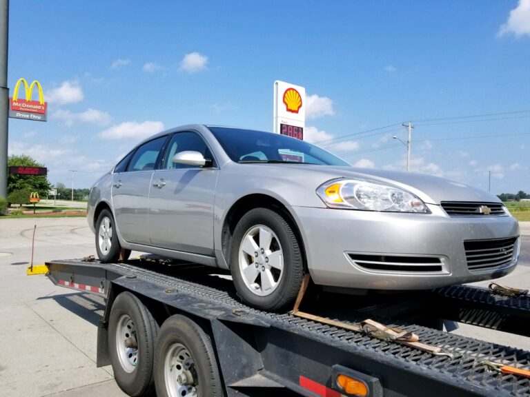 chevy impala on trailer