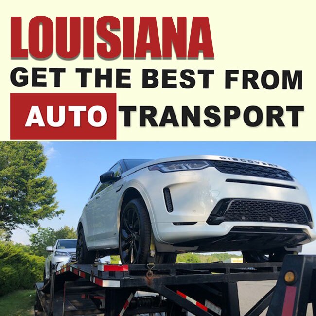 Shipping a white 2020 Land Rover to Louisiana using an open car transport trailer