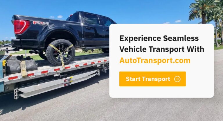 Transporting a Car on a Trailer.