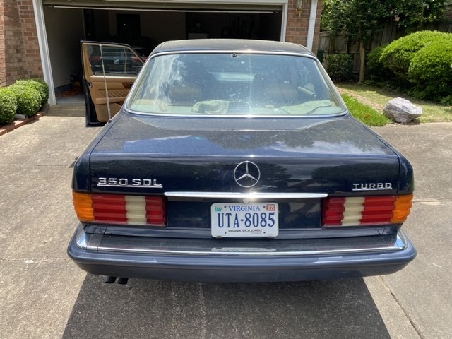 black classic mercedes backview