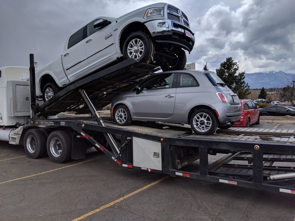 double vehicles on trailer for auto transport