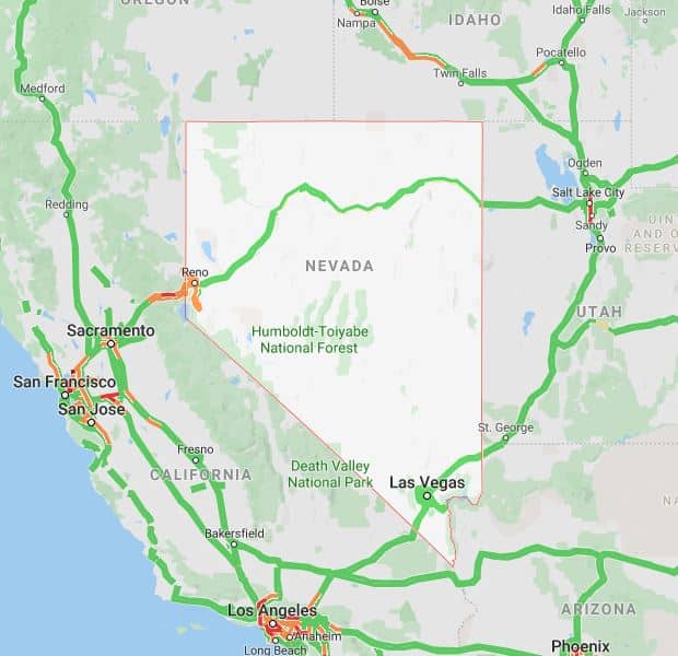 nevada traffica map for autotransport.com