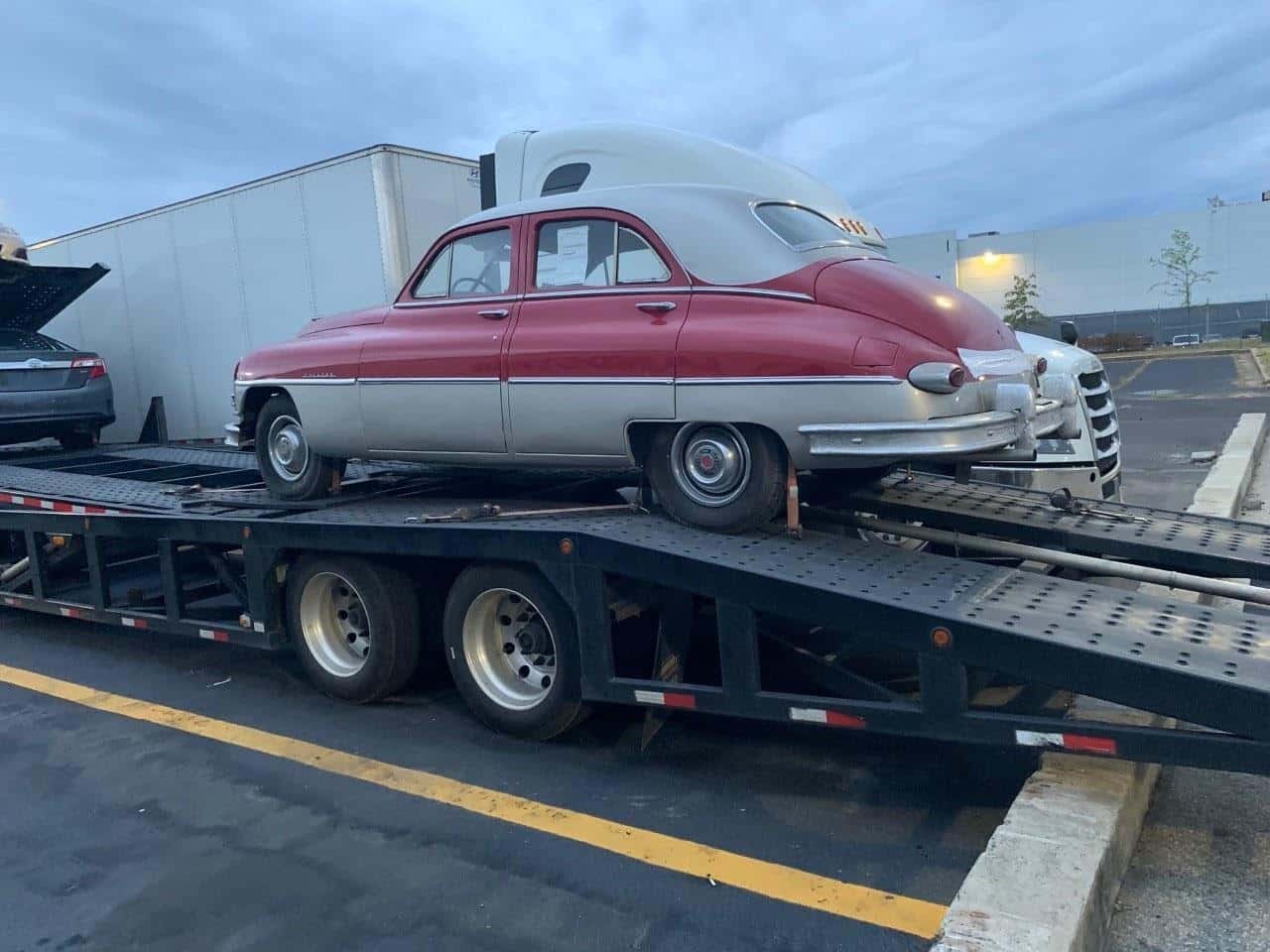 1950 Packard Fastback being shipped