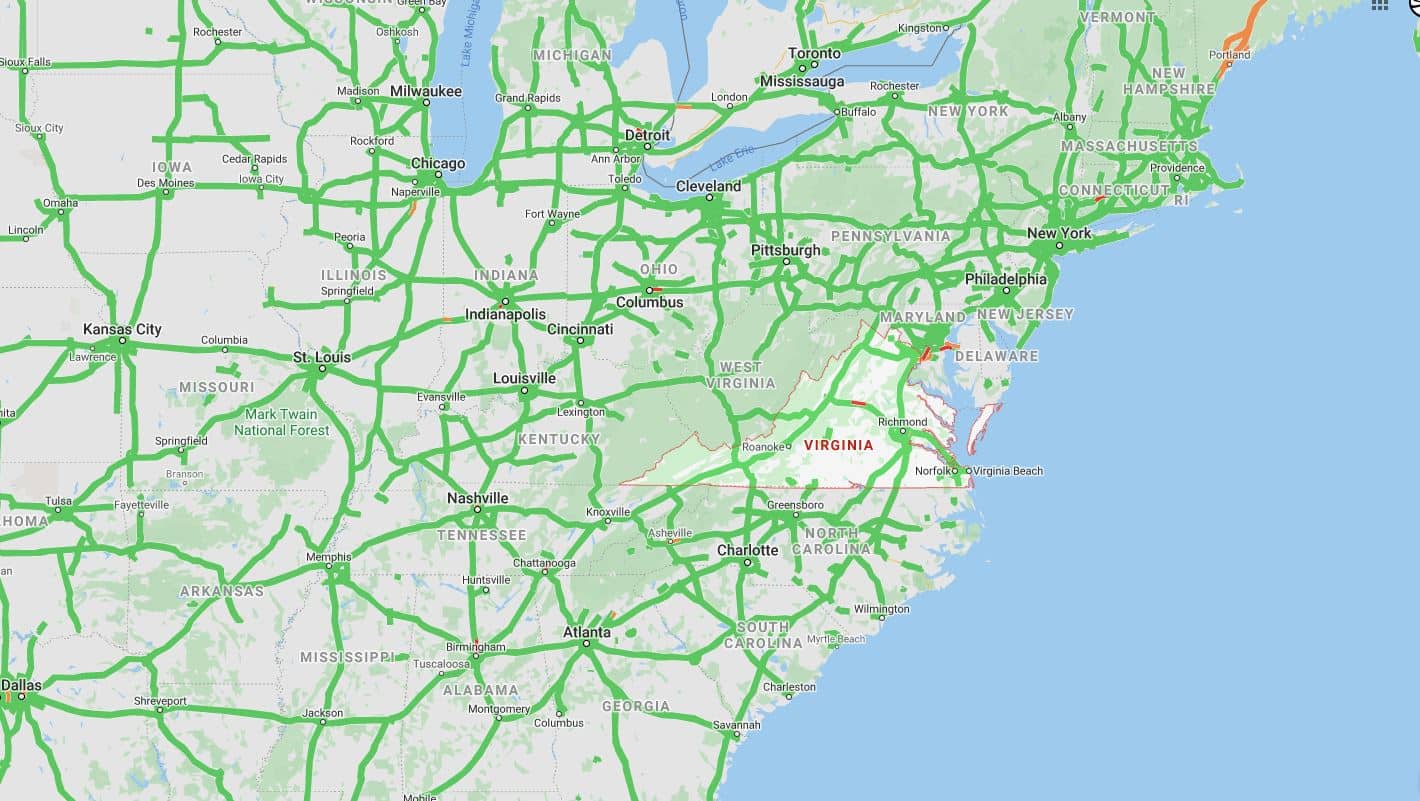 West Virginia Toll Roads Map