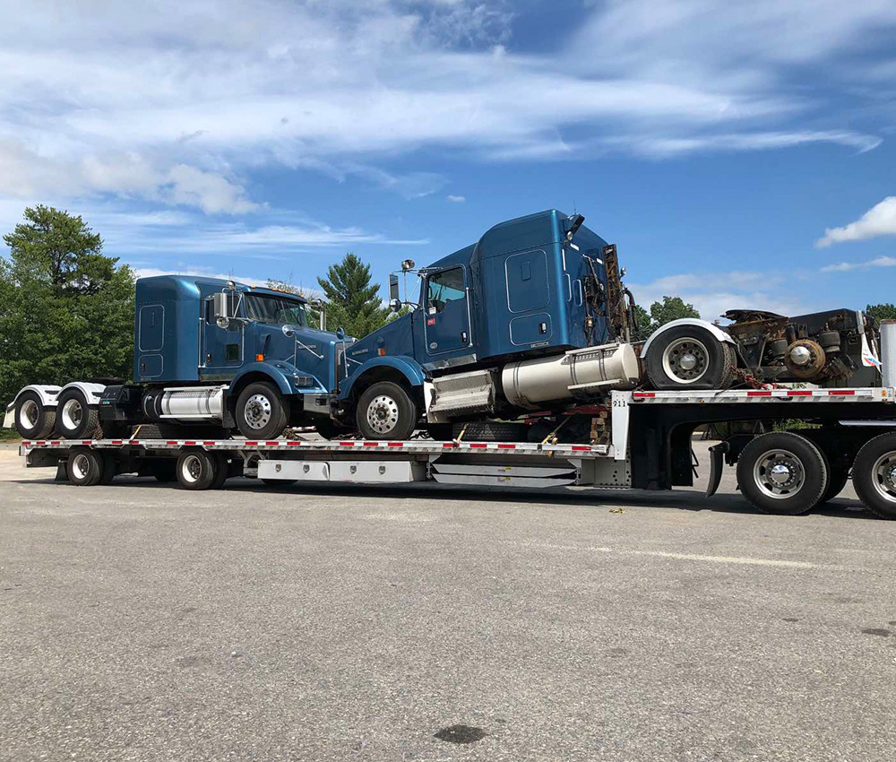 Commercial truck transport in Detroit, MI with professional handling