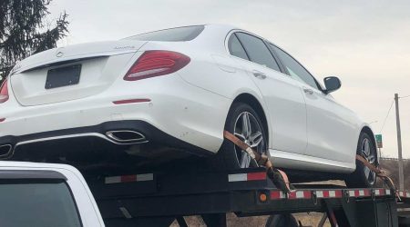 mercedes car shipping on autotransport.com trailer