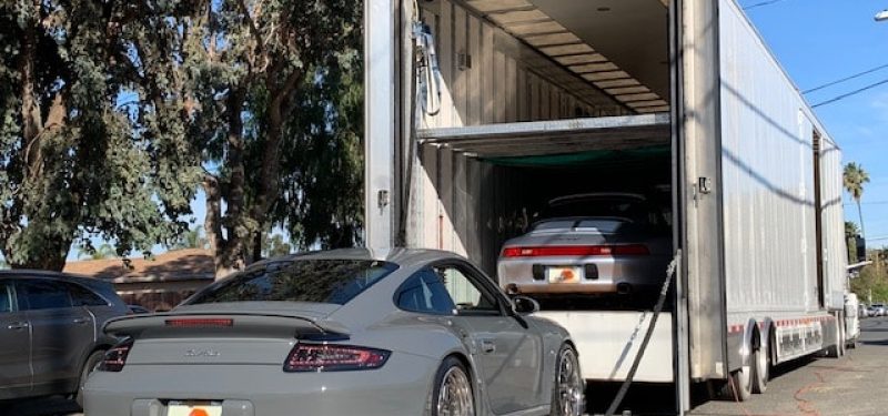 Porsche Loaded onto Trailer